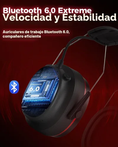 Vista 7 de Protección auditiva electrónica con 4 orejeras de amplificación de sonido, orejeras de gel Bluetooth 6.0, 30dB NRR con orejeras recargables de 120