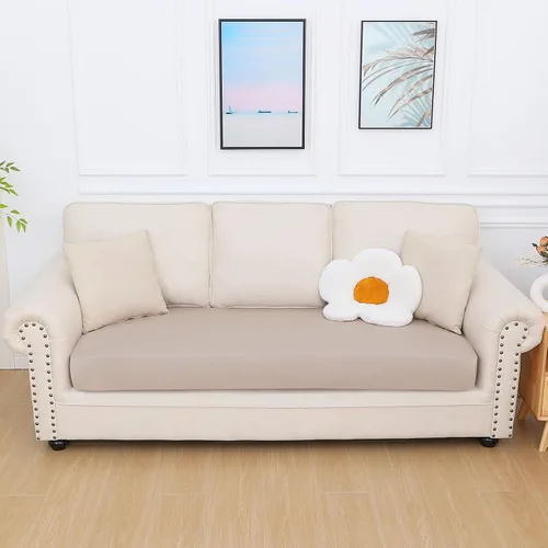 Vista 240 de hyha Fundas de cojín de sofá estampadas, fundas de sofá florales lavables para sofás con 2 cojines, fundas de cojín de patrón elástico para muebles