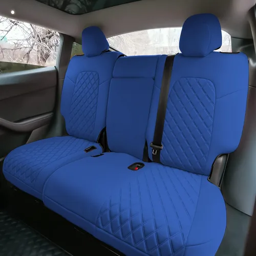 Vista 36 de FH Group Fundas de asiento de automóvil de ajuste personalizado hechas específicamente para Tesla Model Y Ultraflex 2020-2025, fundas de asiento