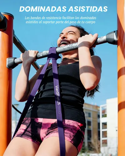 Vista 5 de Resistance Bands for Working Out,5-Level Elastic Exercise Bands Colorido