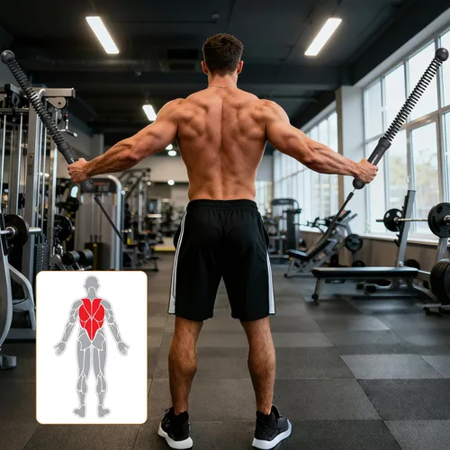 Vista 4 de Power GUIDENCE - 2 cuerdas de batalla sin cuerda para gimnasio en casa, cuerdas de batalla portátiles para entrenamientos HIIT, espacio pequeño
