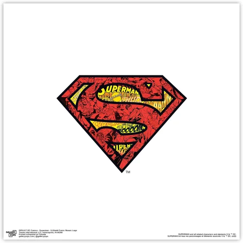 Vista 9 de Trends International Gallery Pops DC Comics Superman - Póster de pared con logotipo de mosaico de cómic S-Shield, 12 x 12 pulgadas, versión Versión