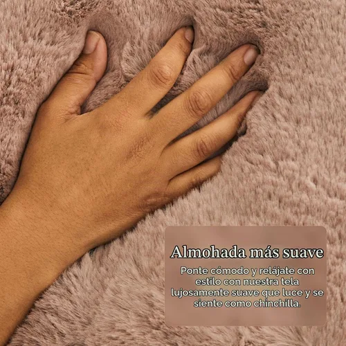Vista 5 de UnHide Squish - Almohada lumbar, almohada rectangular de piel sintética extra suave Oso beige