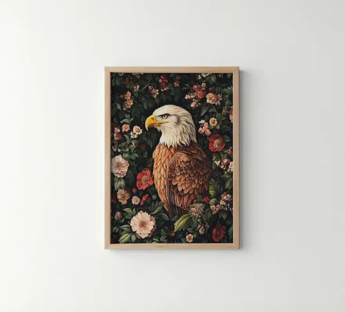 Vista 33 de Póster de Arte de Murciélago, Estilo William Morris Retro de Mediados de Siglo Botánico Victoriano Academia Oscura Decoración Gótica Galería 10a
