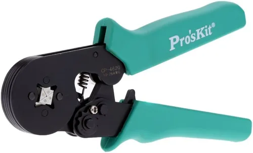 Vista 2 de ProsKit CP-462G - Alicates de prensado de alambre de virola cuadrada ajustable, herramienta práctica de prensado de línea