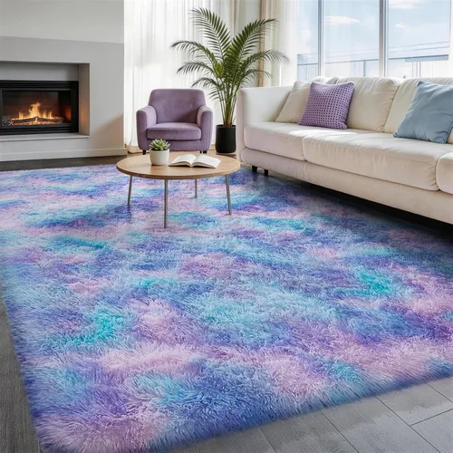 Vista 142 de Ophanie - Alfombras para sala de estar, antideslizante y suave, de felpa grandes y peludas para dormitorio, peludas para niños y niñas, decoración