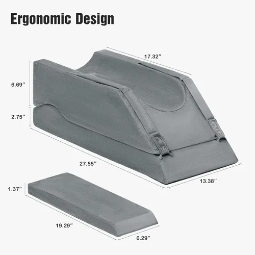 Vista 3 de LightEase Almohada ajustable para piernas, almohadas de elevación de piernas para después de la cirugía, soporte de espuma viscoelástica