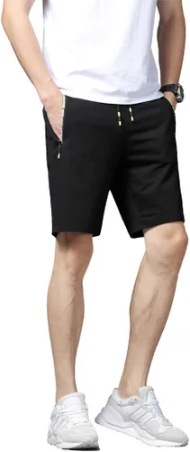 Vista 5 de Tansozer Pantalones cortos deportivos para hombre con bolsillos con cierre