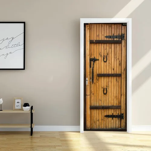 Vista 8 de Artfanke - Adhesivo 3D realista para puerta de grano de madera, despegar y a2087
