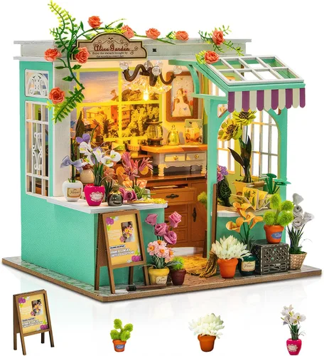 Vista 14 de Kit de casa en miniatura de bricolaje, kit de construcción de casa pequeña