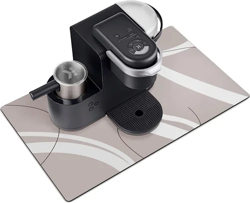 Vista 24 de Alfombrilla Divertida para Cafetera - Bandeja Espresso para Barra de Café Bajo Alfombrilla para Cafetera, Alfombrilla para Cafetera para Encimera
