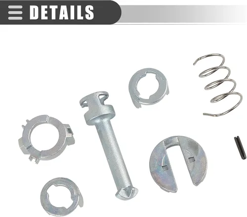 Vista 5 de Motoforti Kit de reparación de cerradura de puerta, cilindro de cerradura de puerta, kit de reparación, para BMW M3 2001-2006, metal, tono plateado