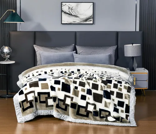 Vista 15 de LGYKUMEG Manta de visón coreano para sofá de 59 x 79 pulgadas, manta reversible de 2 capas Raschel para cama individual