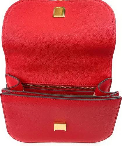Vista 6 de Tory Burch Emerson - Bolso de hombro ajustable con solapa (berry), Bearberry