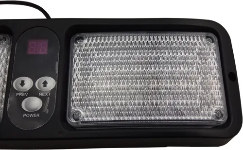 Vista 2 de Wecade® 86 luces LED estroboscópicas de protección solar, luces intermitentes de advertencia de emergencia para visera, máxima visibilidad con 12