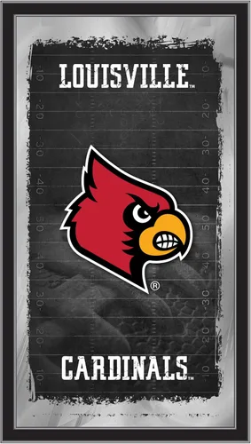Vista 58 de Espejo de fútbol Appalachian State de 15" x 26" por Holland Bar Stool Company Appalachian State University
