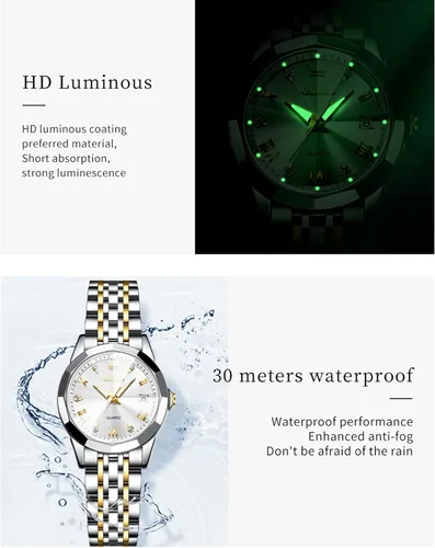 Vista 5 de OLEVS Relojes automáticos para mujer, sin batería, mecánico, de cuerda automática, reloj de pulsera pequeño de lujo, resistente al agua, Tourbillon