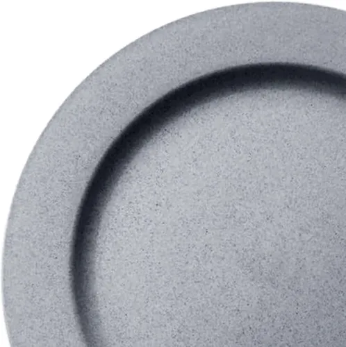 Vista 3 de Platos de plástico desechables, vajilla de diseño redondo mate resistente, 120 piezas de suministros de fiesta a granel para bodas, cumpleaños