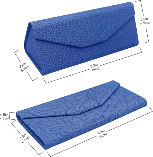 Vista 15 de Real Sic Funda para lentes de sol para hombres y mujeres, soporte magnético plegable para lentes de sol, inspirado en el color sólido
