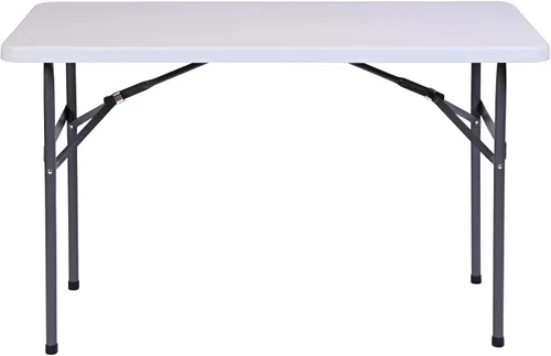 Vista 3 de Realspace® Mesa plegable de plástico moldeado, 4'W, platino