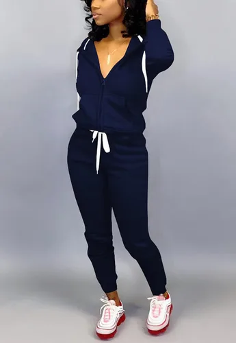 Vista 4 de Mrskoala Two Piece Outfits for Women Tracksuit Sweat Suits Workout Jogging Sets Loungewear with Pocket