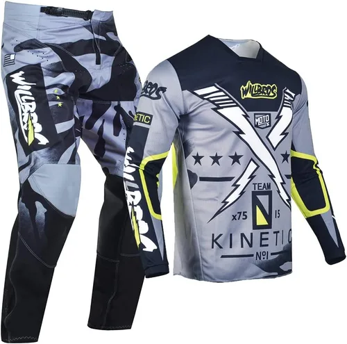 Vista 2 de Conjunto de pantalones de motocross para hombre, motocross, motocross, motocross, ropa de carreras para mujeres y adultos