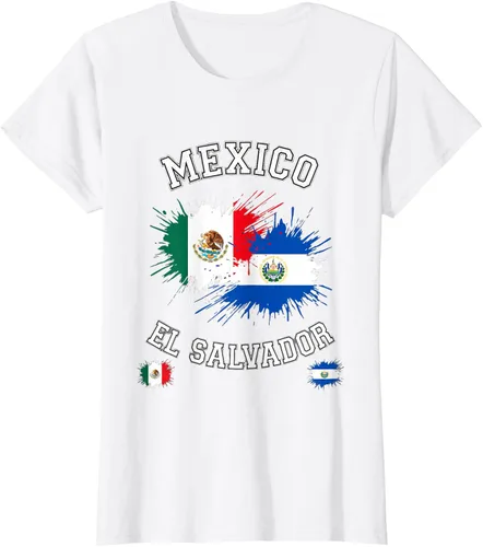 Vista 19 de Camiseta de recuerdo de la bandera vintage de El Salvador de México
