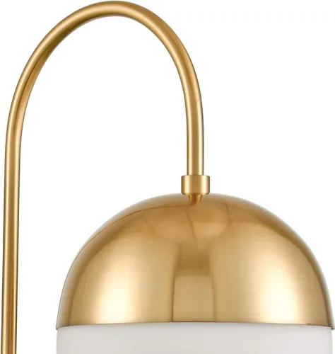 Vista 9 de Lámpara de pared moderna de mediados de siglo con interruptor, lámpara de pared dorada con acabado de latón, lámpara de pared con globo de vidrio