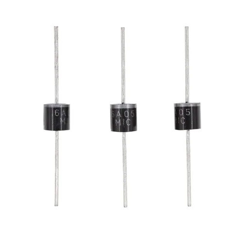 Vista 5 de 5PCS 6A1 Rectificador Diodo 6A 100V R-6 Axial 6 Amp 100 Voltios