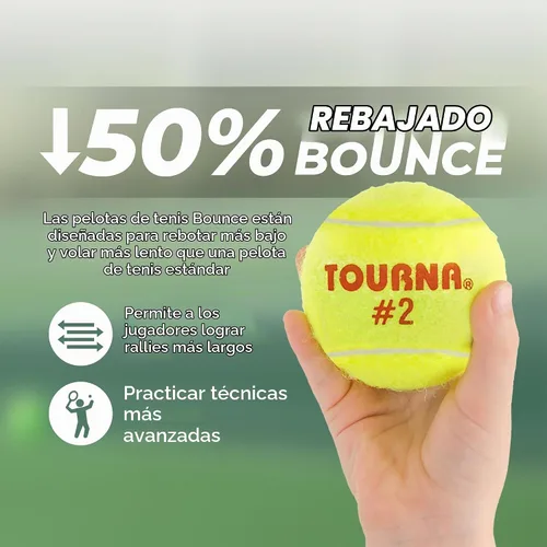 Vista 2 de Tourna Orange Dot - Pelotas de tenis de baja compresión