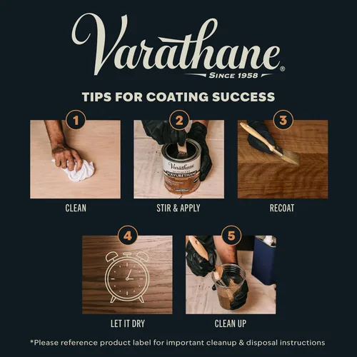 Vista 6 de Varathane - Poliuretano Ultimate a base de aceite, un cuarto de galón, acabado semi-brillante