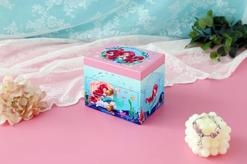 Vista 7 de Agitation Joyero musical de madera de princesa unicornio - Regalos de unicornio para niñas (A-Mermaid)
