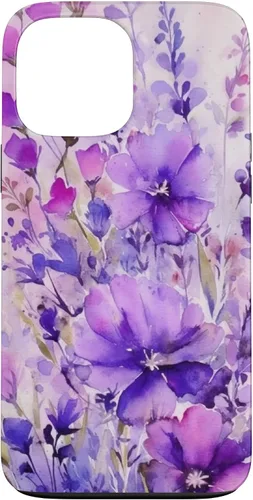 Vista 24 de Purple Lavender Flower Watercolor for Women & Girls Case for iPhone 17