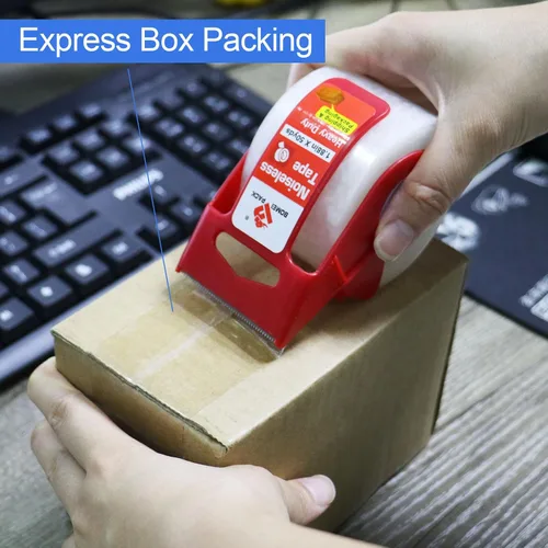 Vista 5 de BOMEI PACK Recambios de cinta de embalaje resistente y silenciosa, 4 rollos de 1.88 pulgadas x 50 yardas, para envío, correo, mudanza