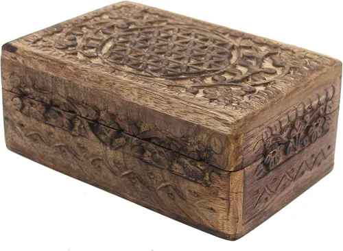 Vista 9 de KayJayStyles - Caja de almacenamiento de madera para la joyería, tallada a mano