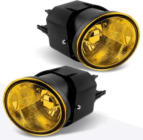 Vista 2 de PM PERFORMOTOR Lente ámbar parachoques delantero conducción luz antiniebla/lámpara+interruptor compatible con Frontier/Sentra 01-04