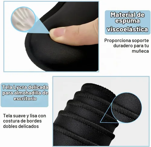 Vista 5 de Alfombrilla de ratón grande 4 en 1 para juegos, almohadilla de reposo para muñeca del teclado y conjunto de alfombrilla con soporte para muñeca