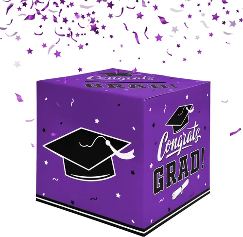 Vista 7 de Gatherfun Decoraciones de fiesta de graduación Caja de graduación Caja de tarjetas de graduación para regalo de graduación Regalos de fiesta
