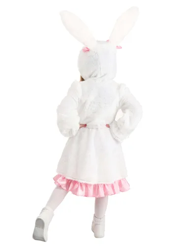 Vista 2 de Disfraz de Conejo Blanco Peludo para Niña Pequeña Multicolor