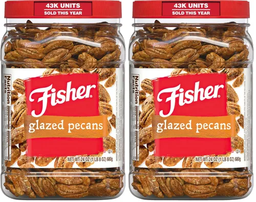 Vista 12 de Nueces pecanas glaseadas y confitadas de Fisher Chef's Naturals, 24 oz (Paquete de 1), Nueces pecanas gigantes confitadas, perfectas para regalar