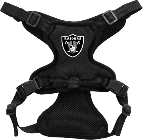 Vista 29 de Littlearth NFL Las Vegas Raiders Pet Front Clip Harness, Team Color, Small