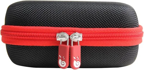 Vista 5 de Hermitshell Estuche de viaje para Xvive U2 Guitarra Sistema Inalámbrico Recargable 2.4GHz Digital Guitarra Transmisor Receptor (Negro+Rojo)