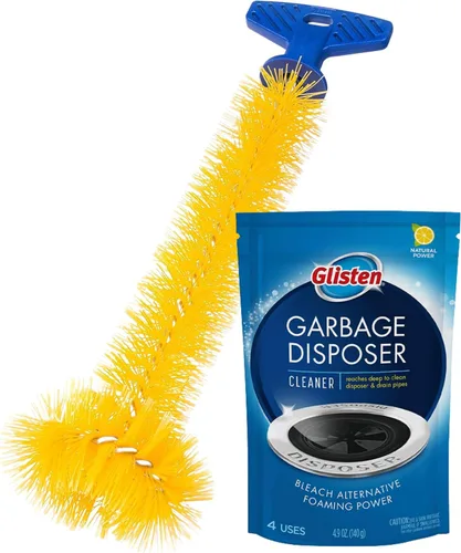 Vista 5 de Mr. Scrappy Cepillo Universal para Triturador de Basura, Mango de Agarre Resistente, 11 Pulgadas, Amarillo