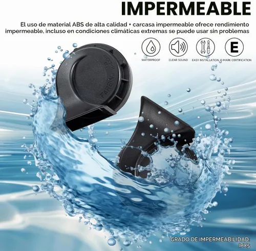 Vista 7 de FARBIN Bocina de coche impermeable de 12 V para coche, kit de bocina de caracol eléctrico de doble tono, universal para cualquier vehículo de 12 V