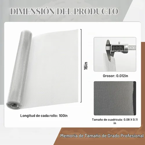 Vista 2 de CELSOL Rollo de malla de alambre para esculpir Pro de 16 x 100 pulgadas (rejilla ultra densa de 0.08 x 0.11), malla de aluminio resistente