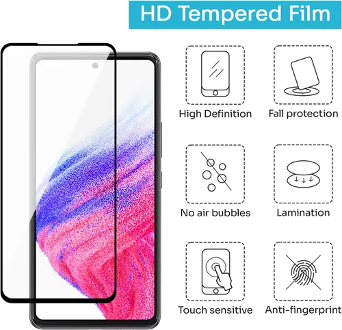 Vista 6 de Protector de pantalla de privacidad 2+2 2 + 2 transparentes para Samsung Galaxy S20 FE/ A53 5G/ A51 5G/ A52 4G/ A52 5G / A52s