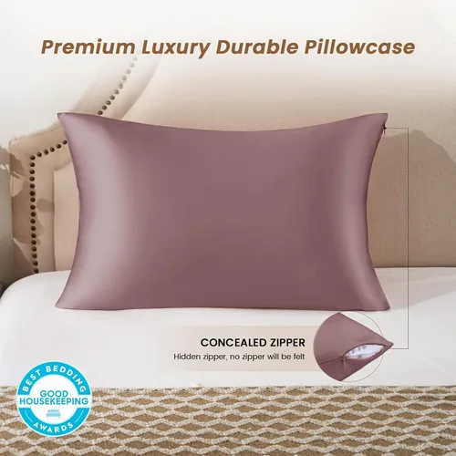Vista 24 de THXSILK Funda de almohada de seda de morera 100 % natural para cabello y piel, grado 6A, 1 paquete, fundas de almohada de seda de morera con cierre