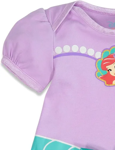Vista 5 de Disney Princesa Ariel Cenicienta Belle - Vestido y diadema para bebé, color blanco nieve