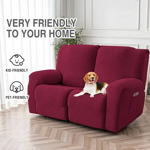 Vista 167 de Gennia Funda Impermeable para Silla Reclinable, Fundas Elásticas para Sofá Reclinable con Bolsillos, Fundas Lavables para Silla Reclinable Lazy Boy