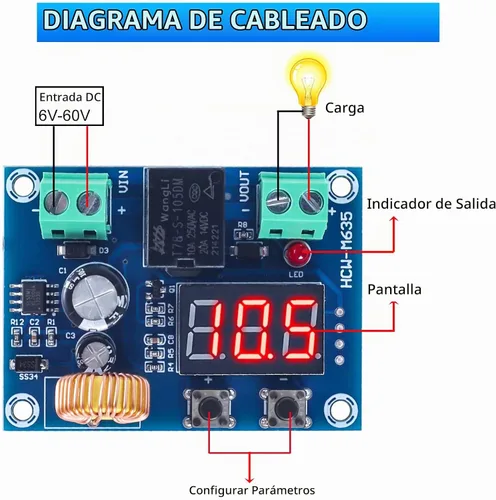 Vista 2 de ICSTATION - 2 protectores digitales de bajo voltaje, interruptor de desconexión de corte de bajo voltaje de 12-36 V 20 A, módulo de protección